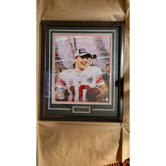 2007 Super Bowl XLII N.Y. Giants Team Autograph Framed Photo - #8/42. MAKE OFFER - Picture 9 of 16
